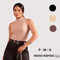 Blusa regata camiseta básica regata feminina canelada regata gola alta camiseta casual blusa moda gringa regata