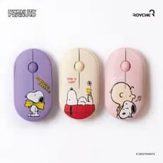 Rato Sem Fio E Bluetooth ROYCHE Snoopy | Modo Duplo (2.4 Ghz +) Multiemparelhamento Silencioso , Leve De 3 Dispositivos