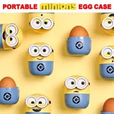 MINIONS Suporte Para Armazenamento De Ovos , Acampamento Ao Ar Livre , Dieta , Portátil , Recipiente