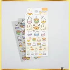 [Miffy Moments] Conjunto De Adesivos Pastel De 3 Folhas , Lindas Cenas Da Vida Diária Feitas Na Coreia