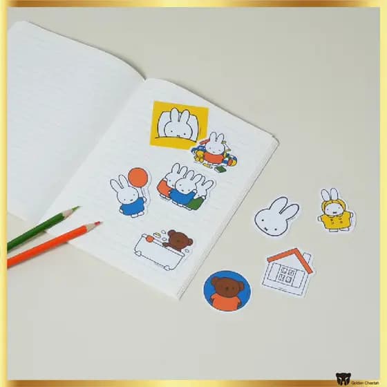 [Fabricado Na Coreia] Adesivos Miffy Vivid 20 Folhas | Fofos Para Diário E Álbum De Recortes