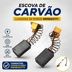 Escova de Carvão Lixadeira de Parede Menegotti MLP 750 / MLP 710