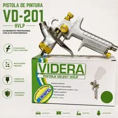 Pistola de Pintura HVLP Gravidade Duplas Ação Wimpel Bico 1.0mm Alta Precisão VD-201 - 250ml