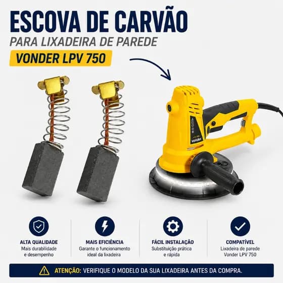 Escovas de Carvão para Lixadeira de Parede Vonder LPV 750