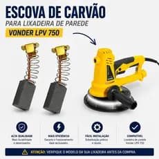 Escovas de Carvão para Lixadeira de Parede Vonder LPV 750