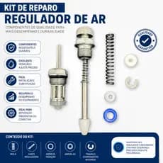 Kit de Reparo Regulador de Ar e Válvula Pistola de Pintura PDR PRO-550