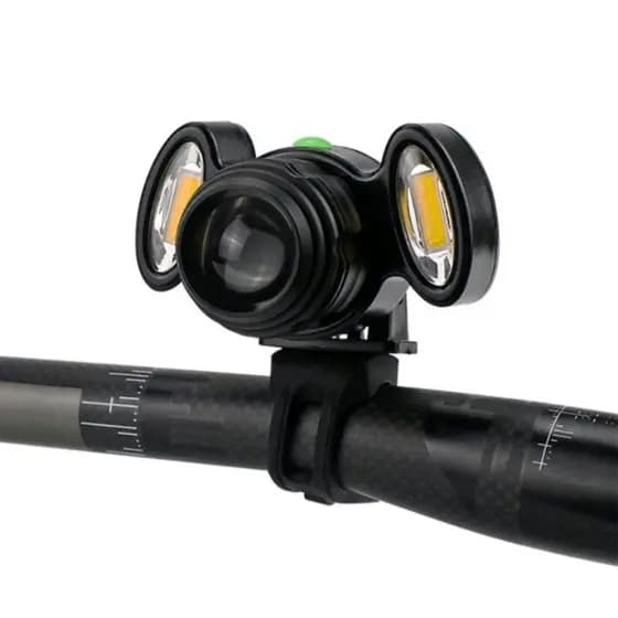 Lanterna Luz Farol Led Cree T6 3 focos bike de Cabeça Profissional  3 Funções recarregável USB ciclismo com zoom
