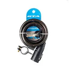 Cadeado GTA 12mm x 1000mm para bike moto cabo aço espiral  2 Chaves Segurança