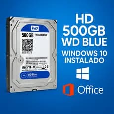 HD 500GB WD Blue + Windows 10/11 + Office ✅ Pronto para Usar! 🔥 Envio Rápido!