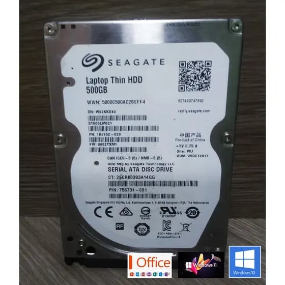 HD 500GB Seagate para Notebook com Windows 10 ou 11 + Pacote Office