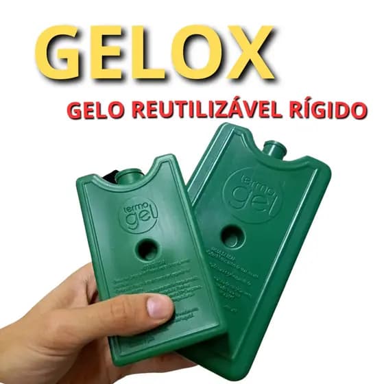 Gelox Reutilizavel Gelo Rigido Mini 200ml e Pequeno 400ml Termo Gel