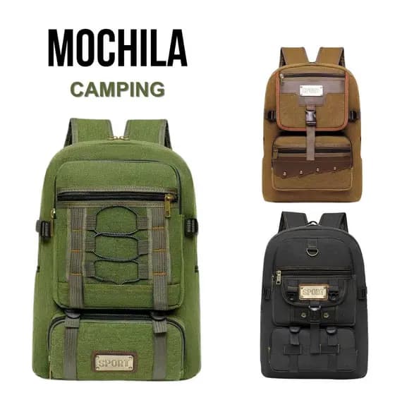 Mochila Lona Média Reforçada Camping Trabalho Trilha