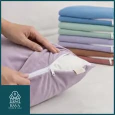 Kit 8 Capas Para Travesseiro em Malha 100% Algodão Com Zíper Protetor Para Travesseiro