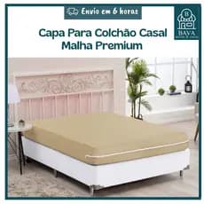 Capa Para Colchão Casal Box Malha 100% Algodão Com Zíper 30 de Altura Qualidade Premium