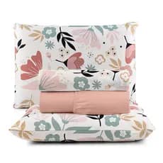 Jogo De Cama Casal Queen Size 4 peças - 200 Fios Micropercal Macio