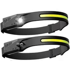 Kit 2 Lanternas De Cabeça Fita Ajustável Led Corrida Bike Trilha