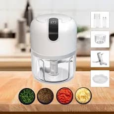 Mini Processador de Alimentos Moedor Elétrico Alho Sem fio 250ml