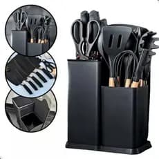 Kit 19 Peças - Jogo de Utensílios de Cozinha em Silicone Completo - Antiaderente e Resistente ao calor