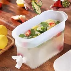 Suqueira Plástico para Geladeira Com torneira capacidade 3 Litros Portátil Água Gelada