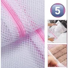 Kit 5 Sacos 40x 50 Cm Para Lavar Roupas Delicadas Com Ziper