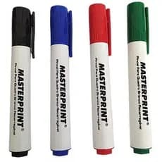 Kit 4 Pincel Quadro Branco Recarregável Diversas Cores Azul Preto Vermelho Verde Masteprint