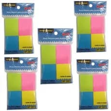 Kit 5 Blocos Adesivo Neon para Anotações 4 cores 2000 Folhas Masterprint