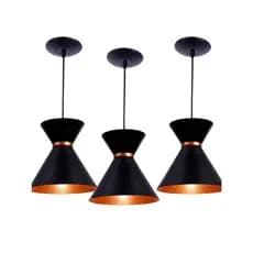 Kit 3 Pendente Luminária Modelo Luxo ALuminio para realçar o Balcão da sua Cozinha Sala Varanda Bar