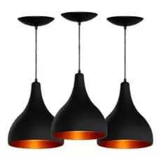 Kit 3 Pendente de Luminária Modelo Gota para Cozinha, Sala, Quarto Escritótio, Area Gourmet