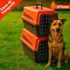 Caixa de Transporte Pet C/ Trava de Segurança e Alça N1 e N2 Gaiola de Animais Cachorro Gato Coelho Pet Suporta até 60KG