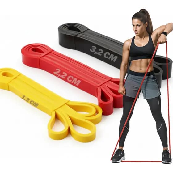 Kit 3 Super Band Elástico Borracha Crossfit Extra Forte Faixas de Resistência