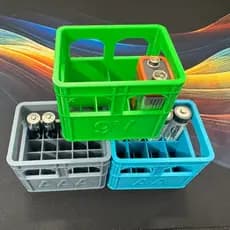 Suporte para Pilhas e Baterias em Formato de Caixa - Organização Completa e Divertida 🔋