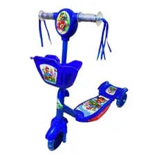 Patinete 3 Rodas Infantil Super Mário World Cesta Luz Musica Diversão