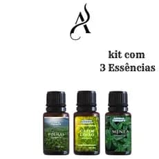 Kit de 3 Essências Hidrossolúveis Para Umidificador à base de água e Difusor de Ar | Essências Aromatizantes de 20 ml