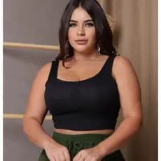 Cropped Feminino Alcinha Grossa Tecido