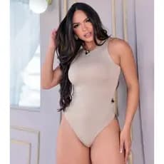 Body Feminino Básico Bory Preto Marrom  Colorido Regata