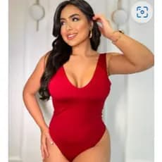Body Blusa Decote V Profundo Na Frente e Costas