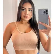 Cropped Feminino Alcinha Fina Tecido