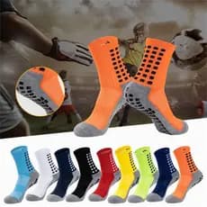 Kit 1/ 2 Pares De Meias Esportivas Futebol Algodão Antiderrapantes De Alta Qualidade
