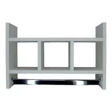 Nicho Organizador para Banheiro Cozinha Porta toalha e papel higiênico 100% mdf branco.