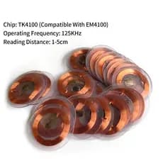 10 Pcs 125KHz EM4100/13.56Mhz M1 Bobina Cartão De Moeda Transparente Leia Somente Keyfob RFID Proximidade Controle De Acesso Etiquetas Chaveiro