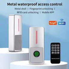 Liga De Zinco Metal Backlight Controle Acesso Teclado Autônomo Tuya App WG Saída 10000 Cartão Usuário IP67