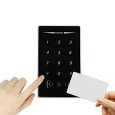 Teclado De Toque Para Montagem Em Parede À Prova D'água Leitor RFID RS232 RS485 Wiegand 13.56 Mhz IC MF De Cartão De Ace