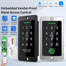 TTLOCK IP67 Metal À Prova D'água RFID 13.56 Mhz Controle De Acesso Embutido Remoto De Abertura De Porta APP Máquina Inte