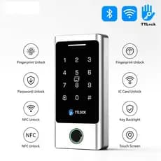 TTLock Controle De Acesso Por Impressão Digital IP68 À Prova D'água Ao Ar Livre Bluetooth APP NFC IC Leitor De Cartão Si