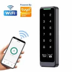 Tuya WiFi APP Teclado De Toque Inteligente Controle Acesso Leitor RFID Duplo 125kHz/13.56MHz Senha À Prova Dwaterproof Á