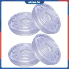 🏠 4Peças Protetor De Borracha Transparente Para Barra De Pull-Up Em Porta Uso Café