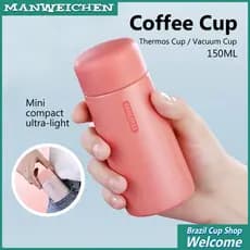 Garrafa Térmica Portátil De Aço Inoxidável Para Xícara De Café Com Água 150ML/4 Cores