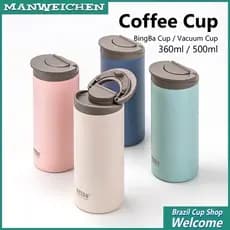 Caneca de café com isolamento de aço inoxidável Garrafa de água 360ML500ML Garrafa de bebida 4 Cores