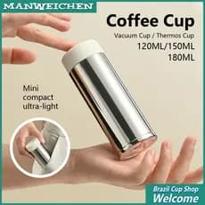 MINI Garrafa Térmica Portátil De 316 Aço Inoxidável Para Xícara De Café Com Água 120ML/150ML/180ML/6 cores