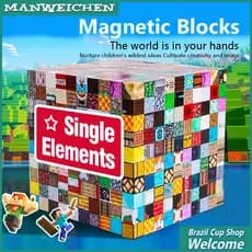 Elementos Únicos Meu Mundo Magnético Blocos De Cubo DIY Seis Lados Magnéticos Brinquedos educativos